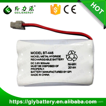 BT-446 aa 800mah 3.6v ni-mh paquetes de baterías recargables para teléfono inalámbrico